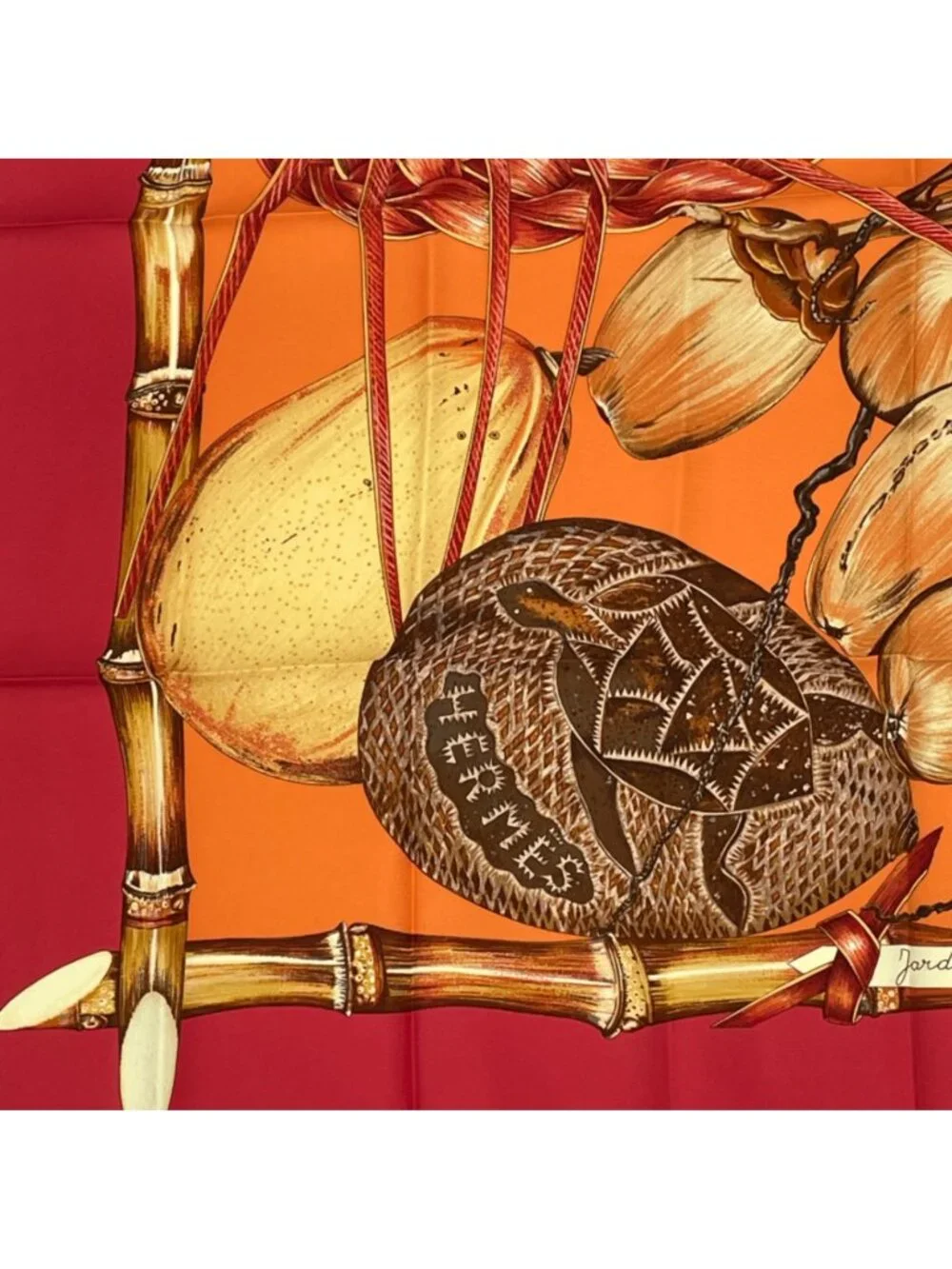 Hermes Carre 90 Jardin Creole Paradise Silk Scarf